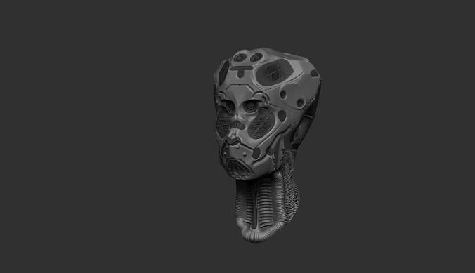 Robotic head concept 3D print model