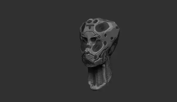 Robotic head concept 3D print model