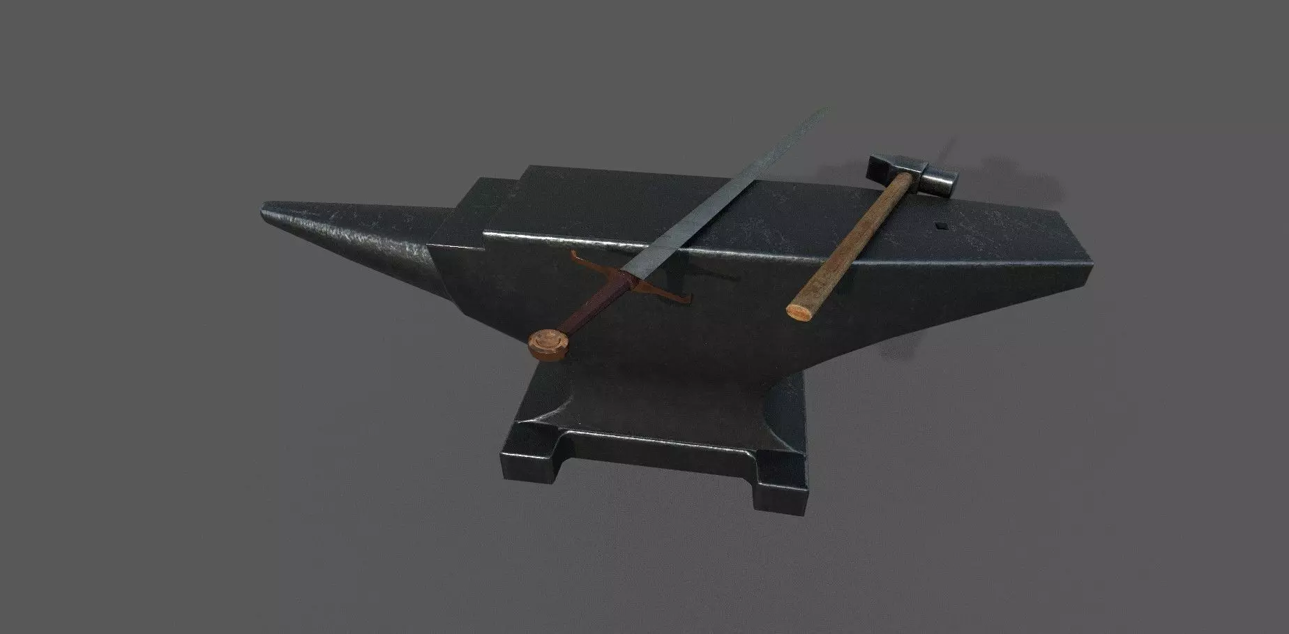 Medieval Craftsman Tools  Low-poly 3D model_0