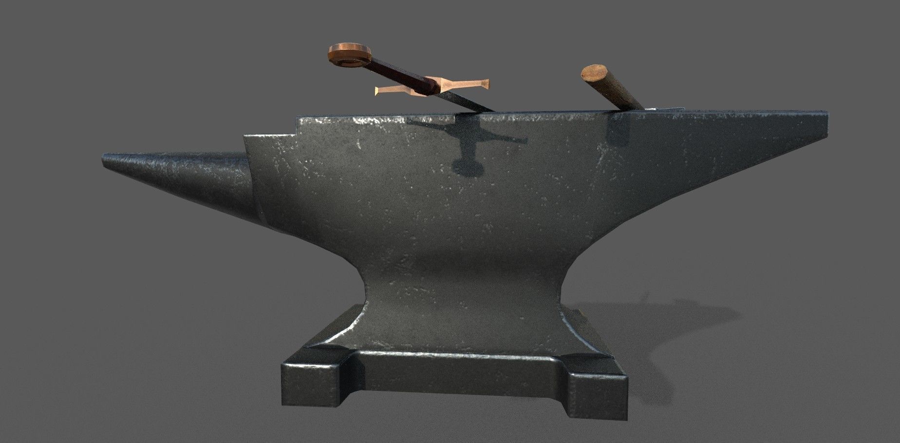 Medieval Craftsman Tools  Low-poly 3D model_5