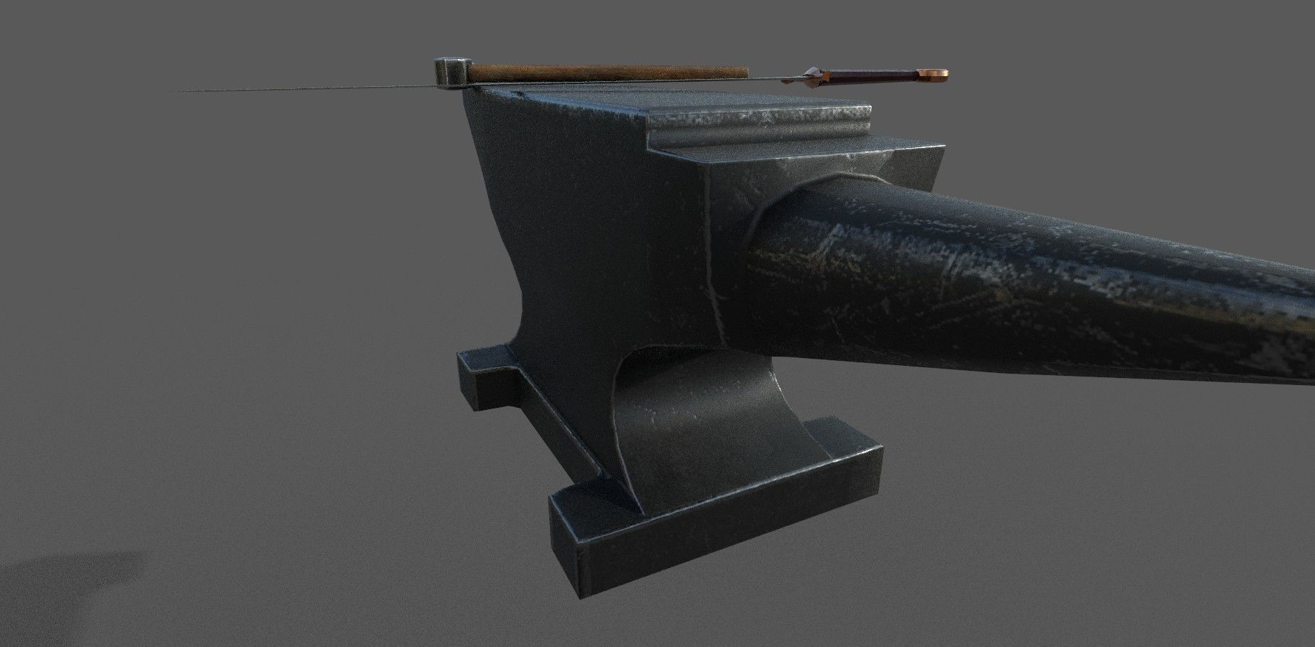 Medieval Craftsman Tools  Low-poly 3D model_7