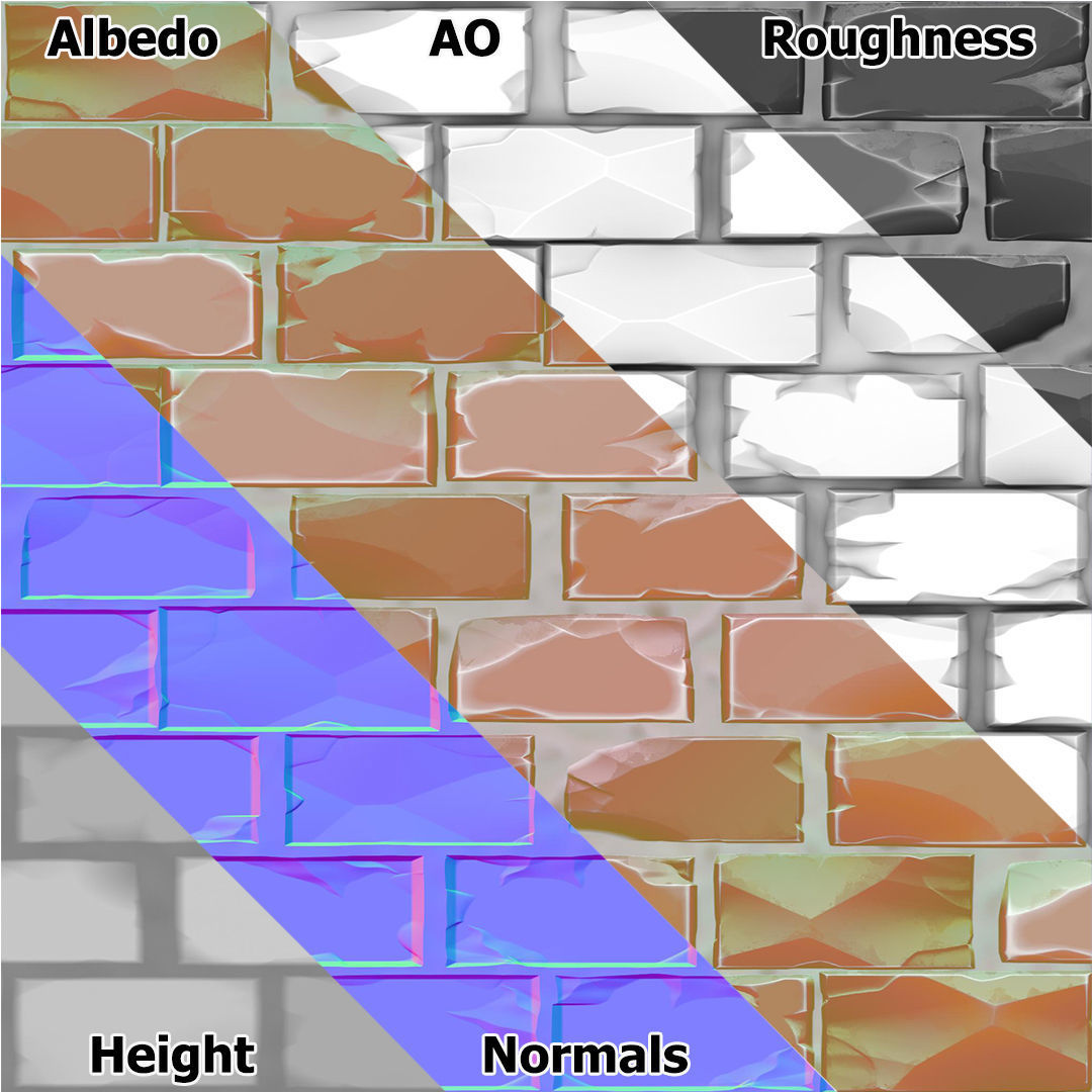 Stylized Bricks Wall Texture_2