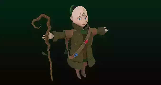 Anime Mage game character