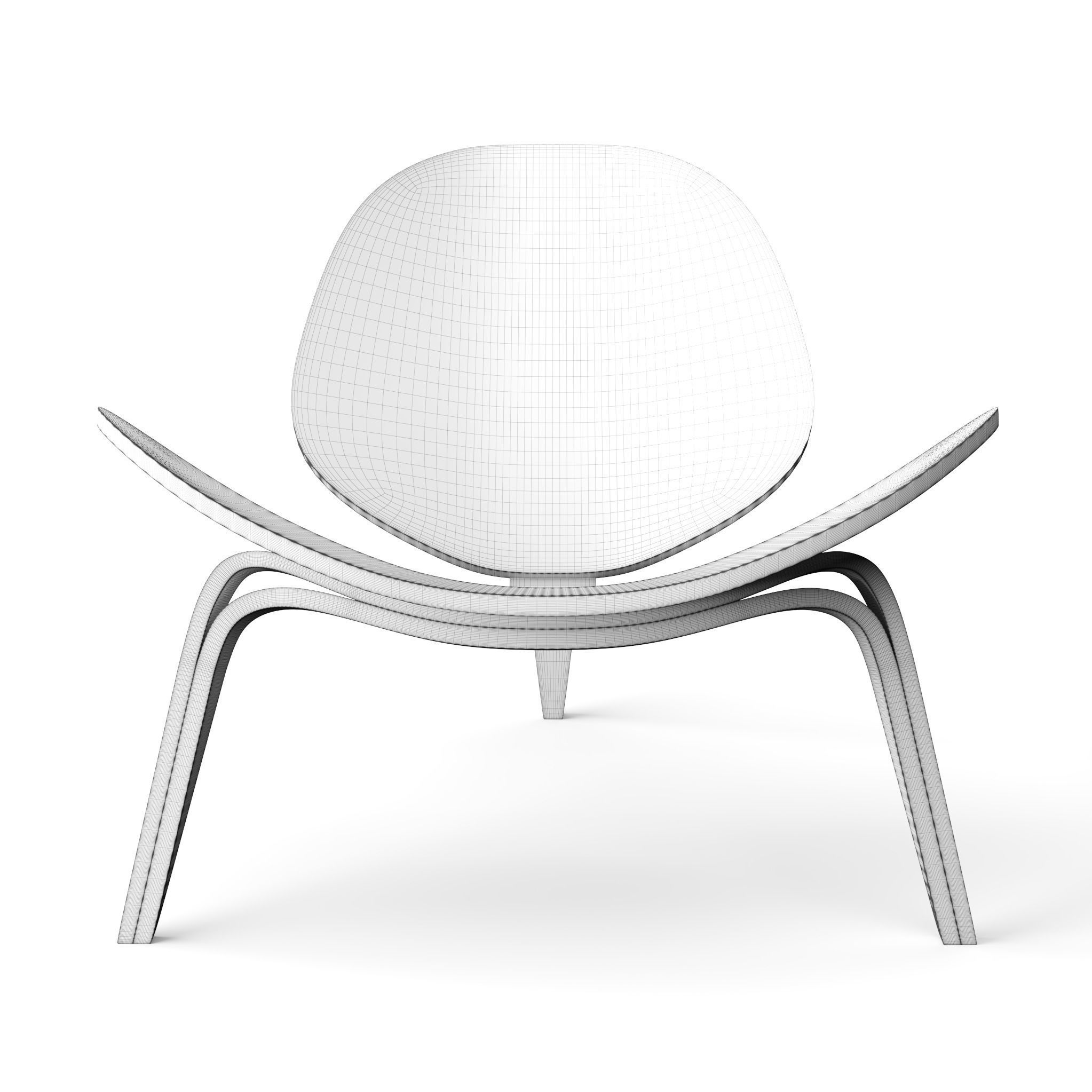 Shell Chair CH07 3D model_2