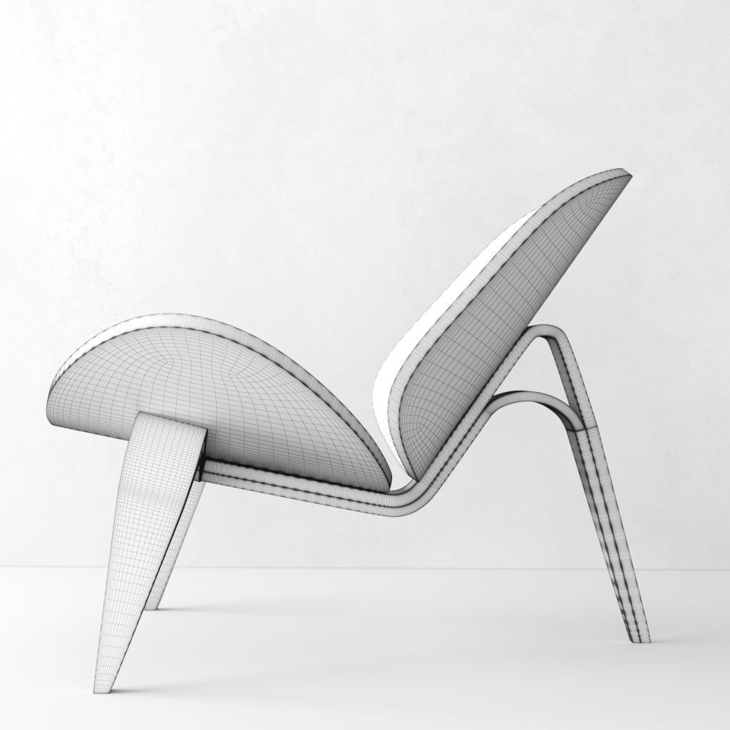 Shell Chair CH07 3D model_5