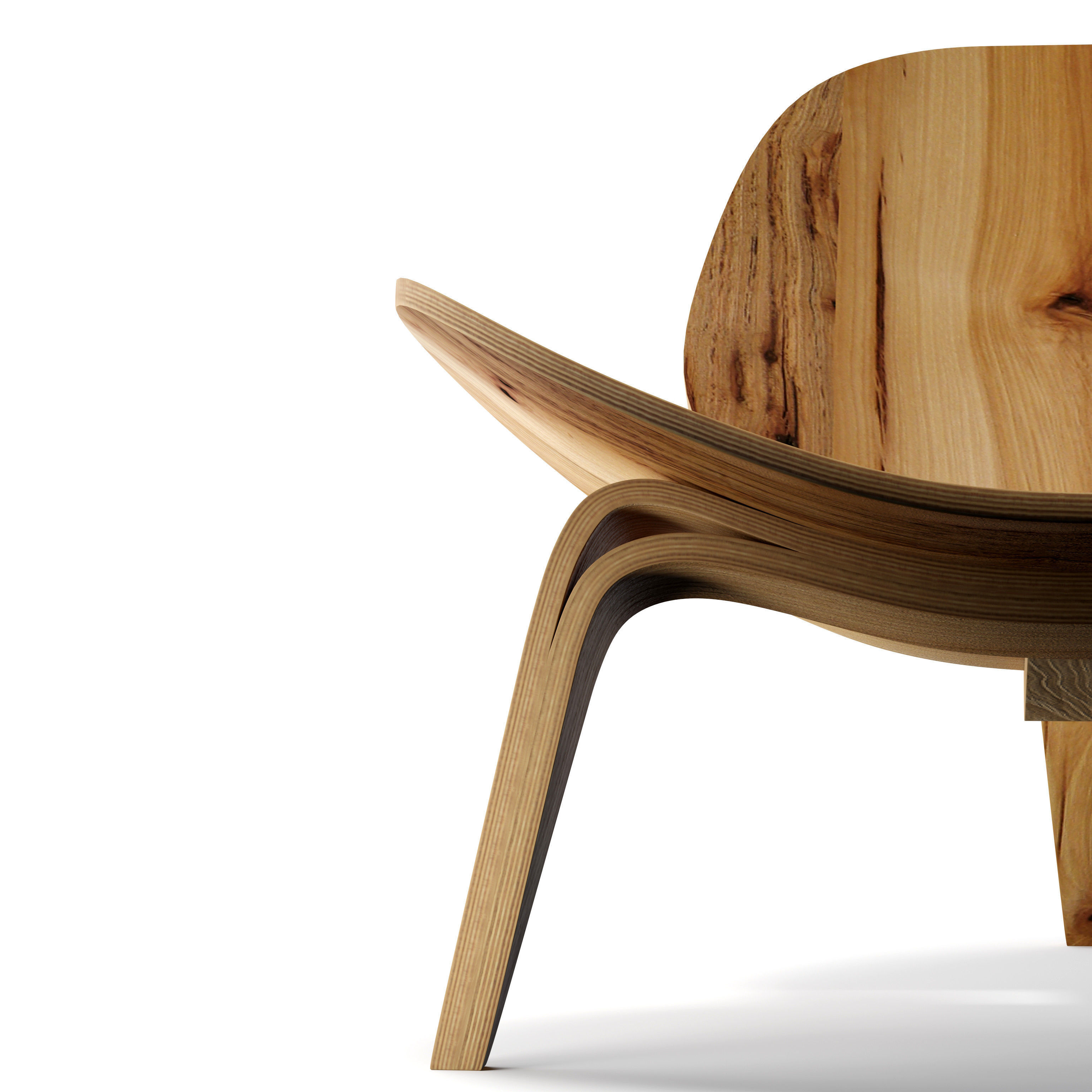 Shell Chair CH07 3D model_6