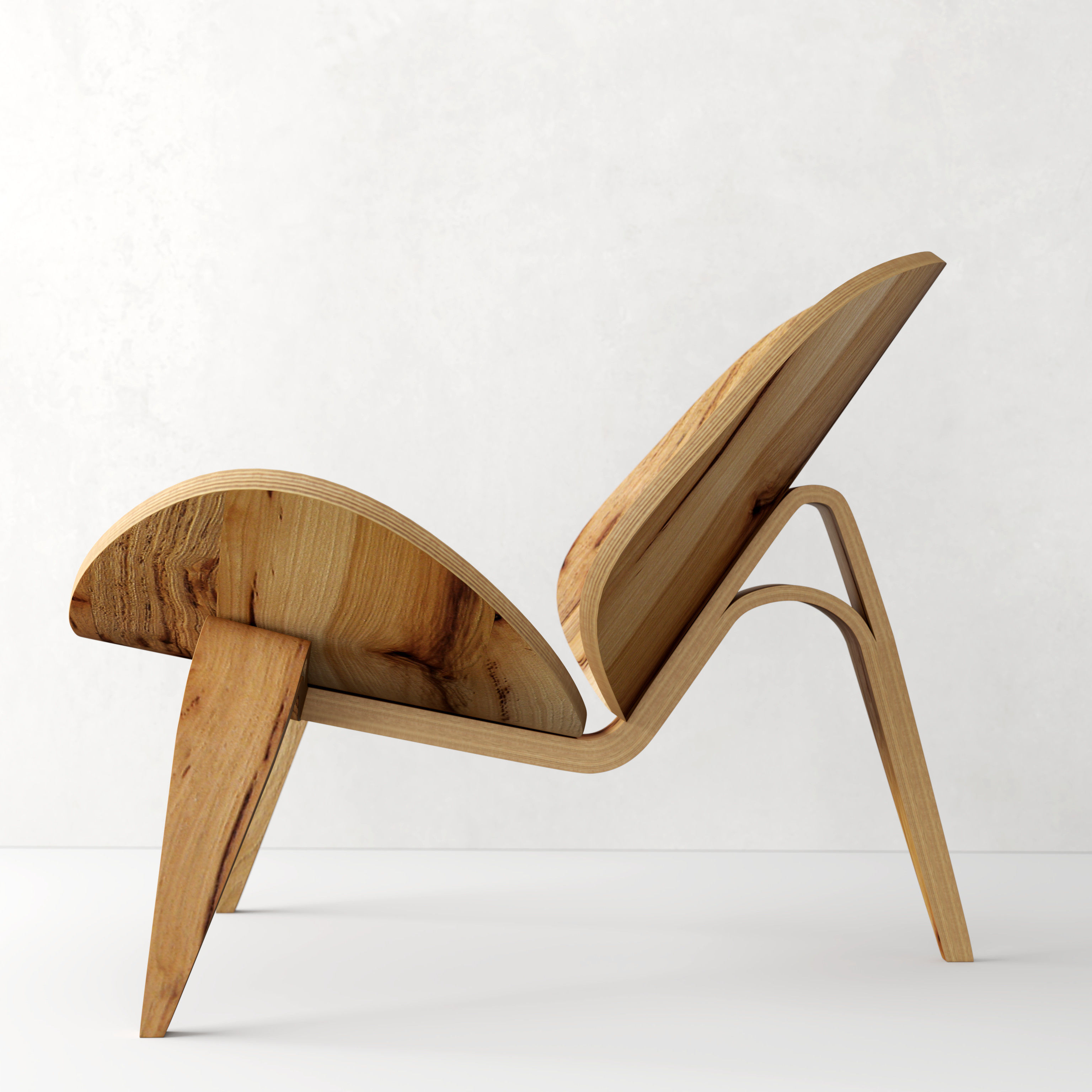 Shell Chair CH07 3D model_4