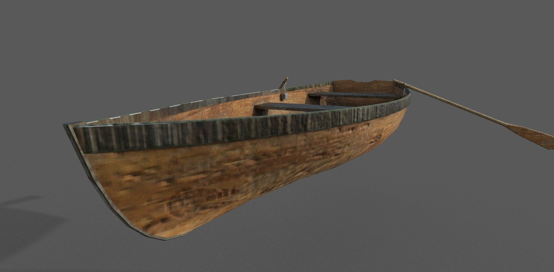 Wooden Boat Low-poly 3D model Low-poly 3D model_6