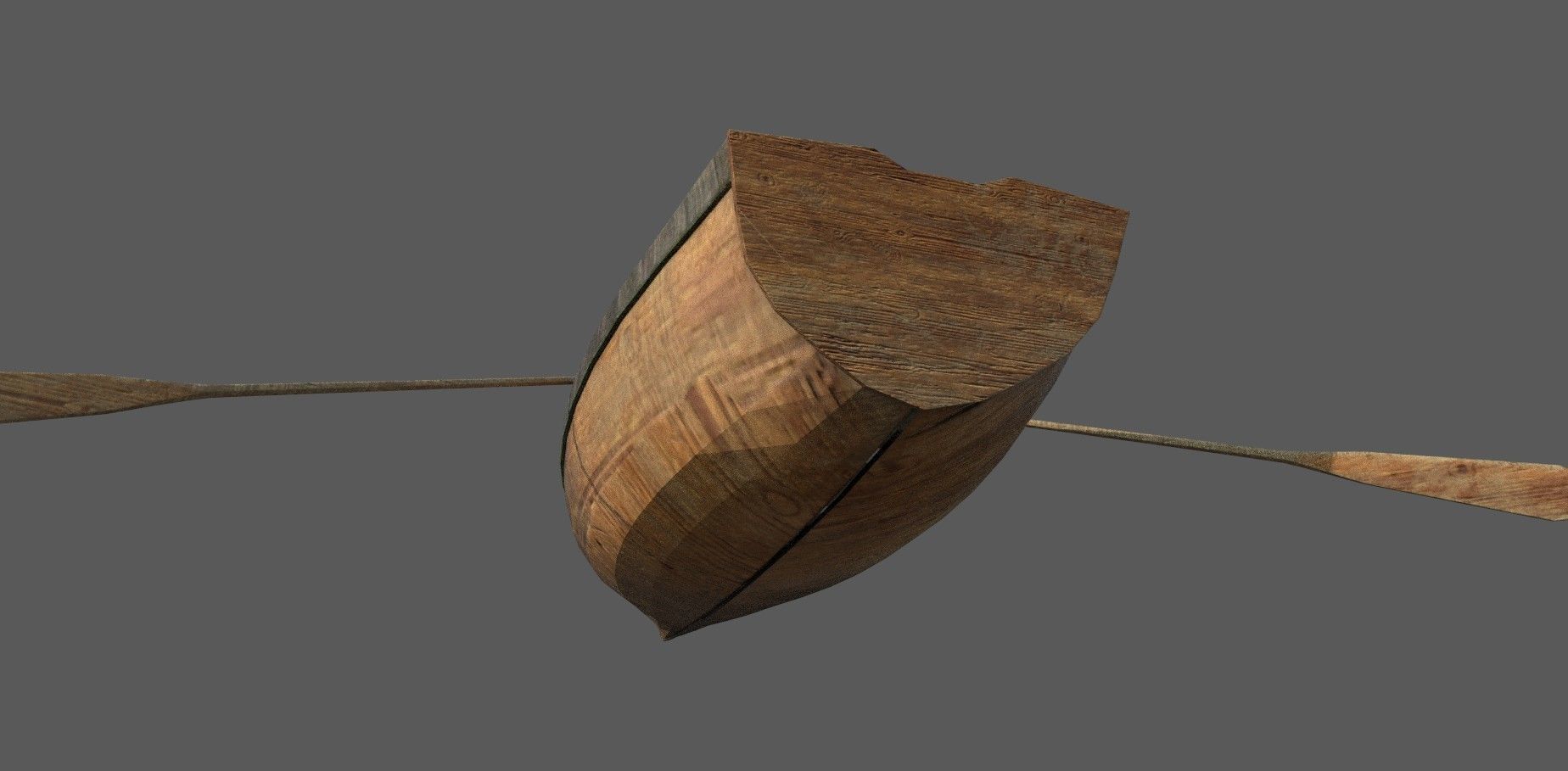 Wooden Boat Low-poly 3D model Low-poly 3D model_4