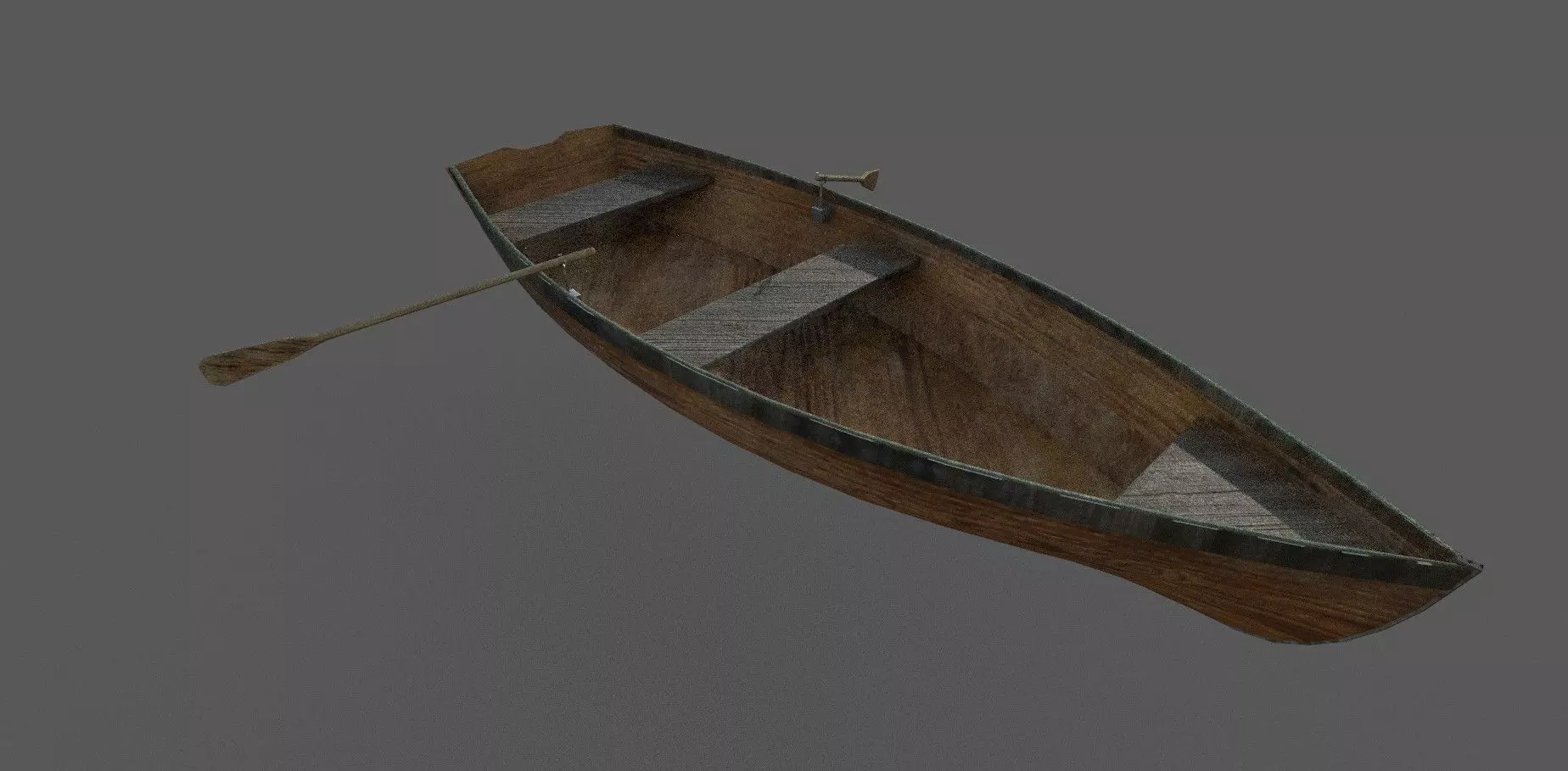 Wooden Boat Low-poly 3D model Low-poly 3D model_0