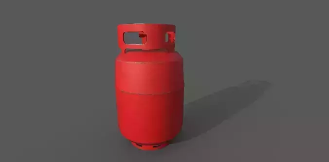 Gas bottle Low-poly 3D model