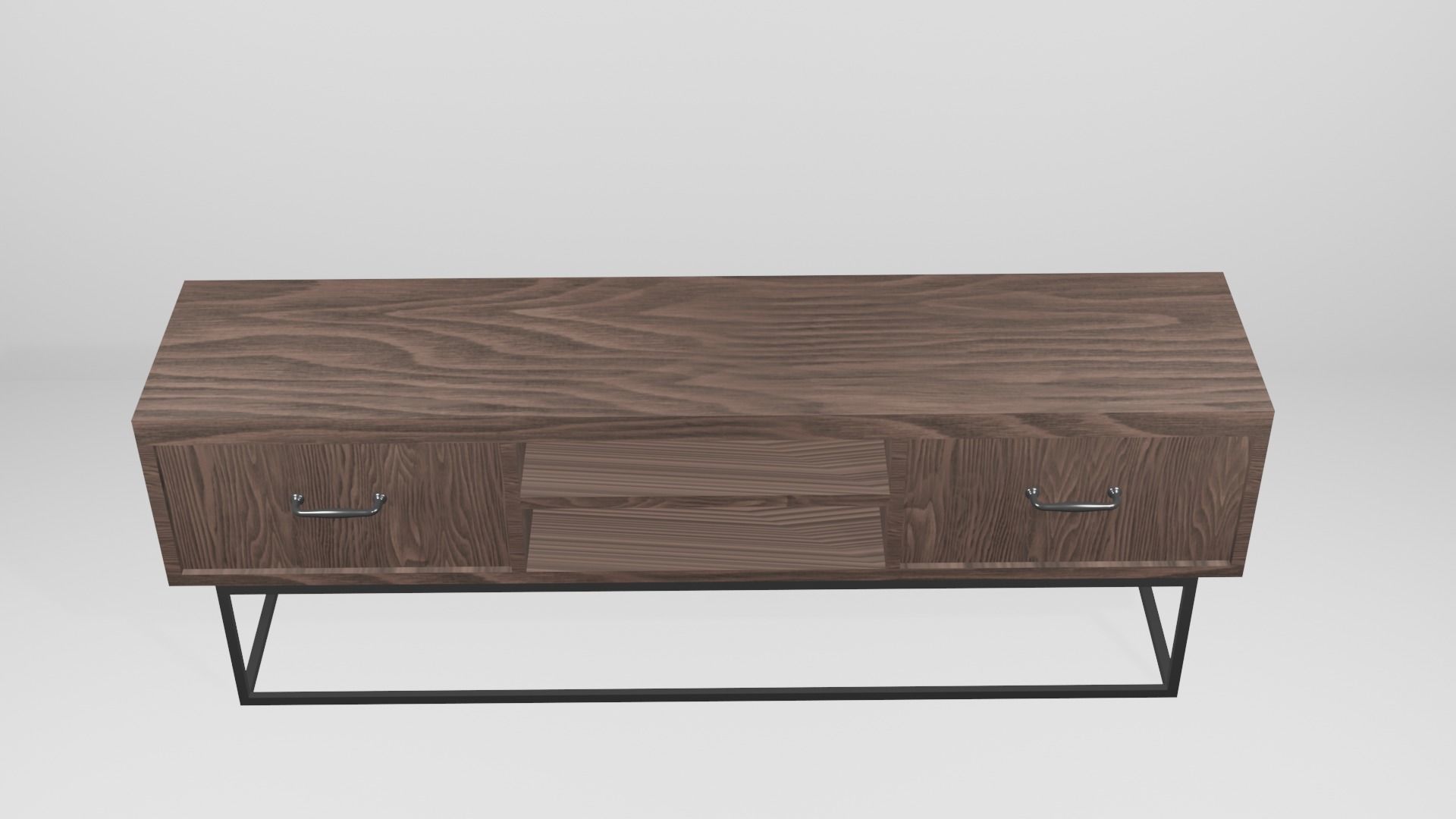 Living Tv stand 3D model_4