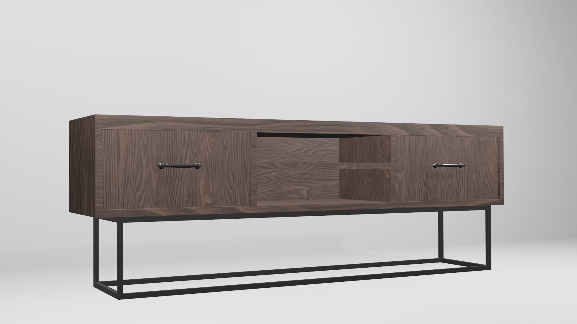 Living Tv stand 3D model_2