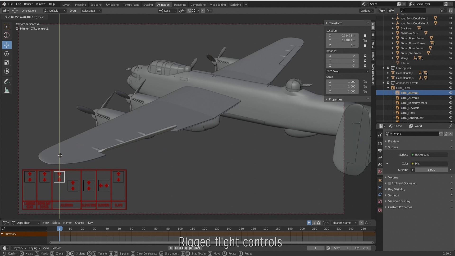 Avro Lancaster B mk1  3D model_9
