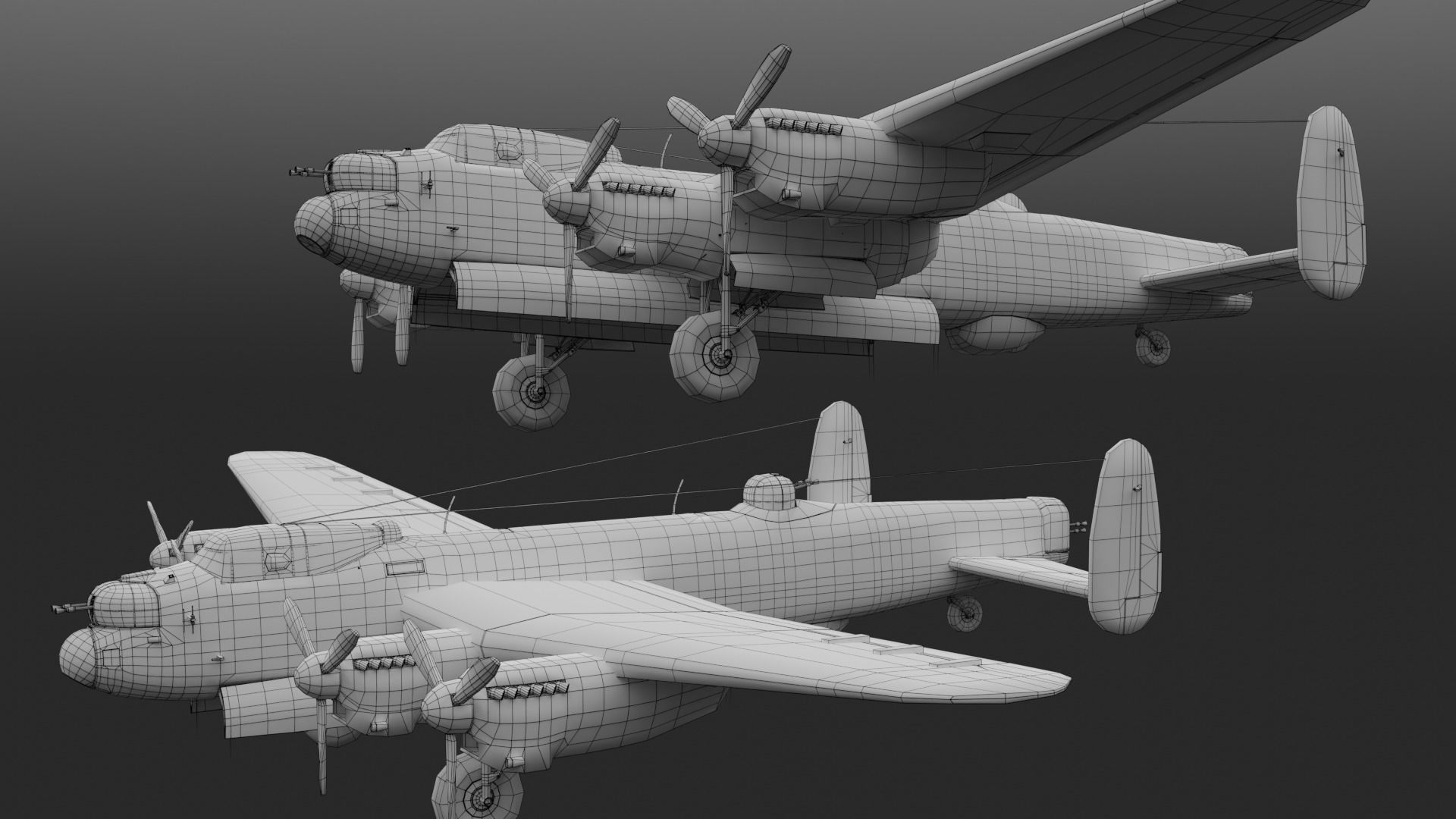 Avro Lancaster B mk1  3D model_3