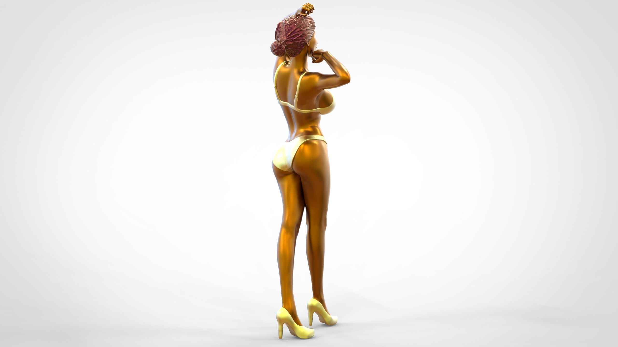Pose N7 Attractive Sexy woman miniature 3d print Model 3D print model_13