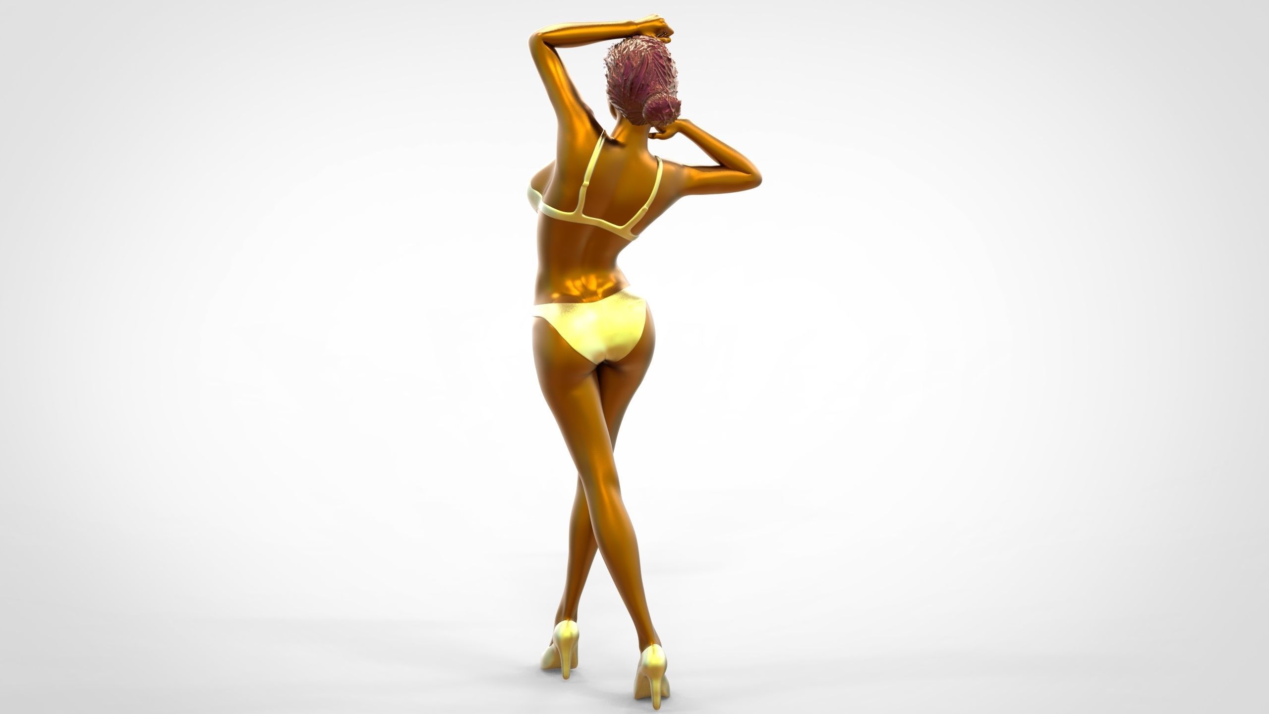Pose N7 Attractive Sexy woman miniature 3d print Model 3D print model_12