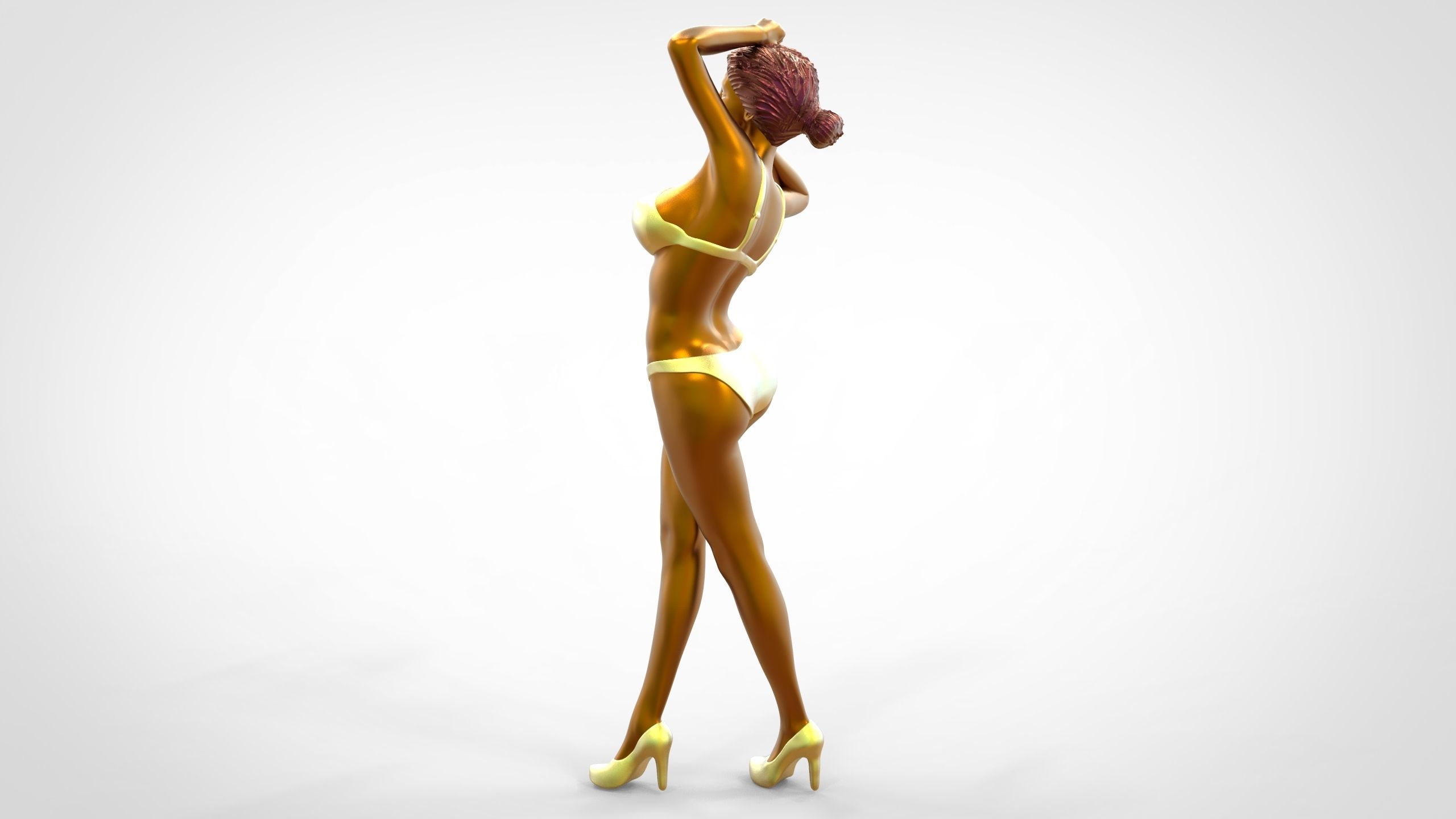 Pose N7 Attractive Sexy woman miniature 3d print Model 3D print model_11