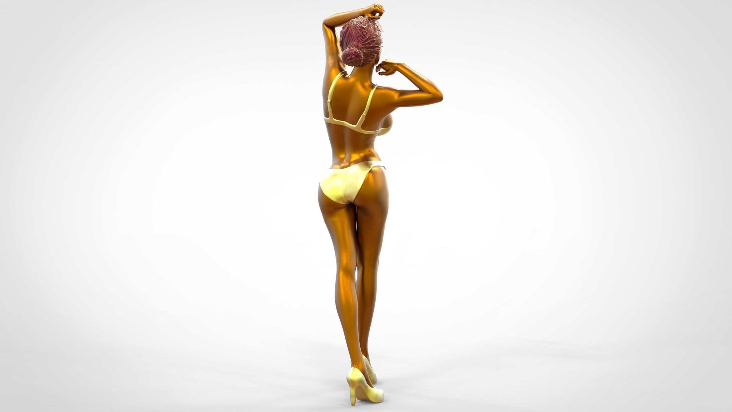Pose N7 Attractive Sexy woman miniature 3d print Model 3D print model_17