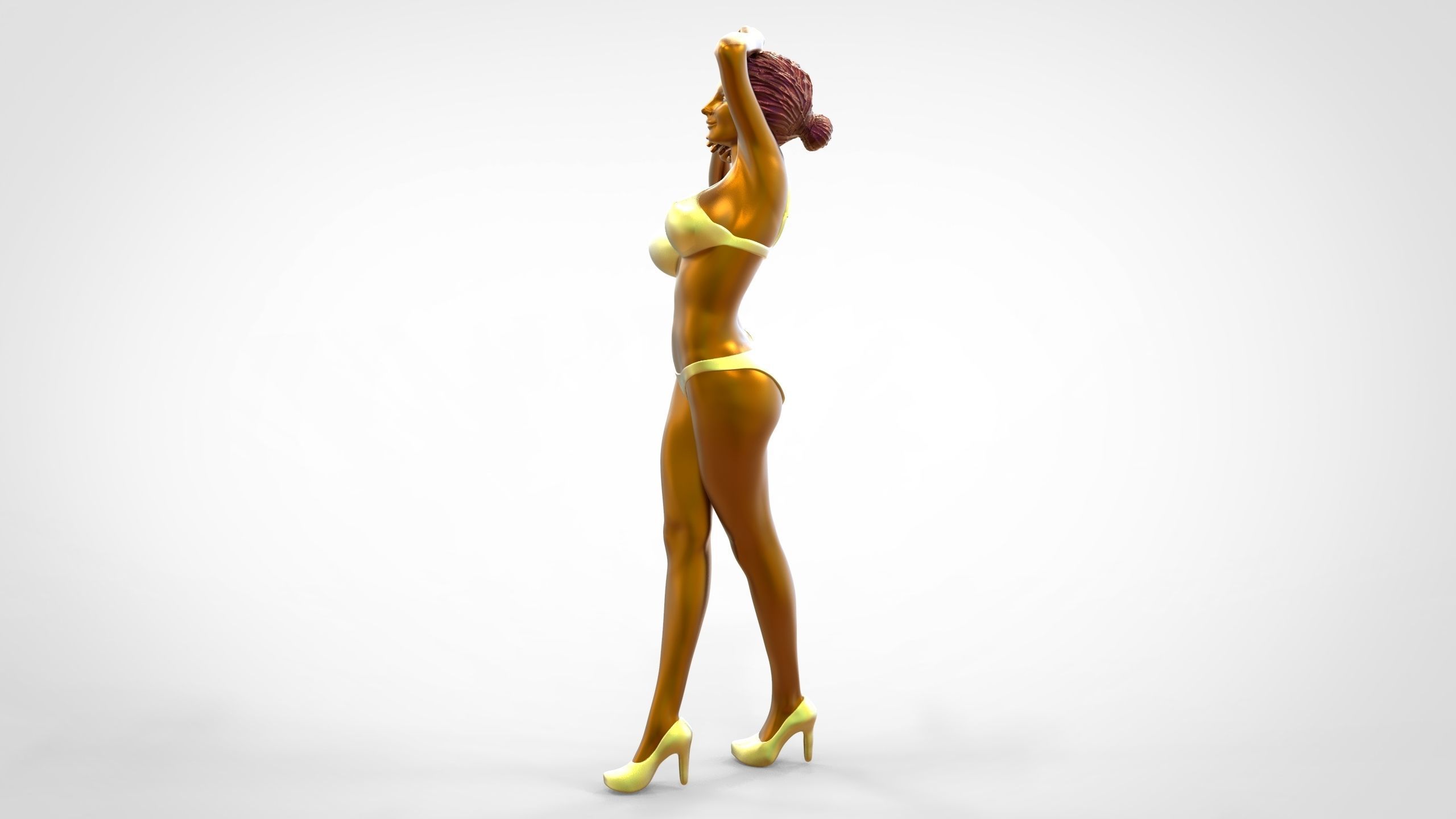 Pose N7 Attractive Sexy woman miniature 3d print Model 3D print model_8