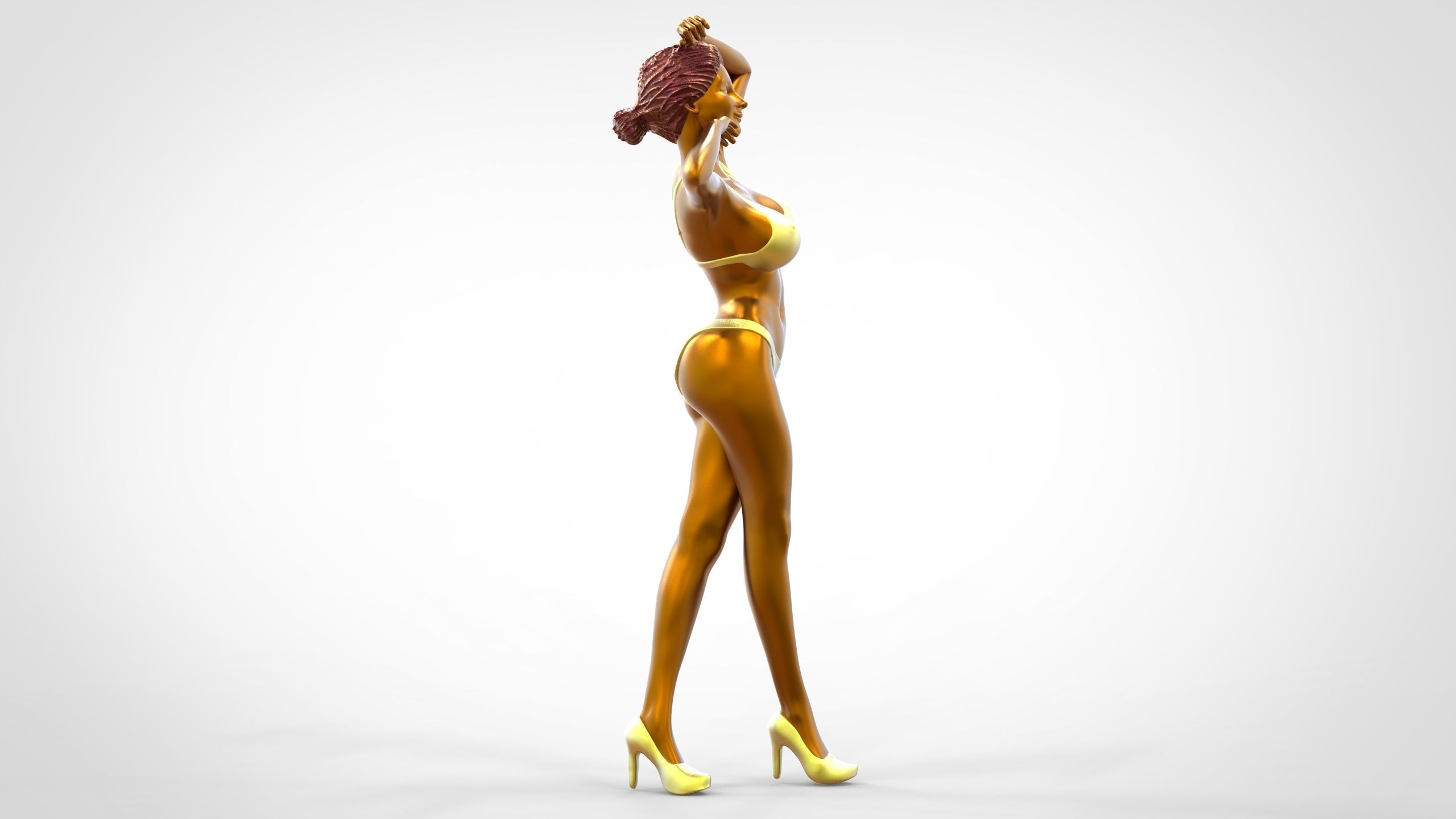 Pose N7 Attractive Sexy woman miniature 3d print Model 3D print model_18
