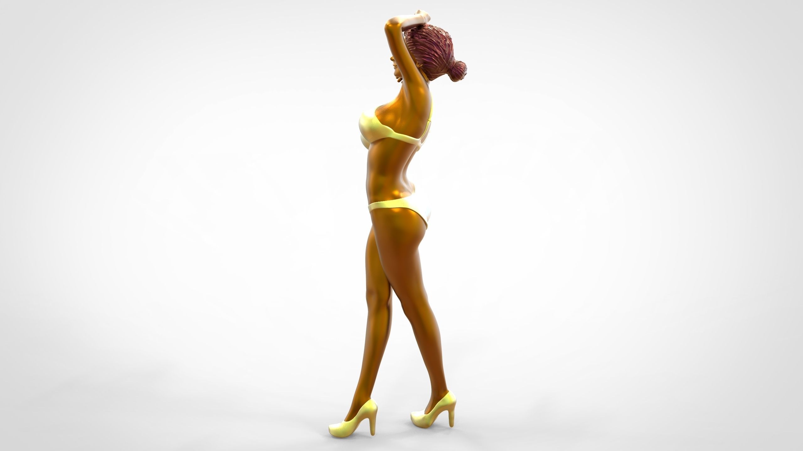 Pose N7 Attractive Sexy woman miniature 3d print Model 3D print model_16