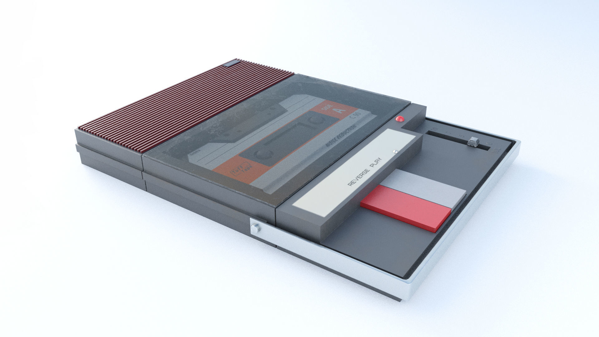 Cassette Recorder 3D model Low-poly 3D model_3