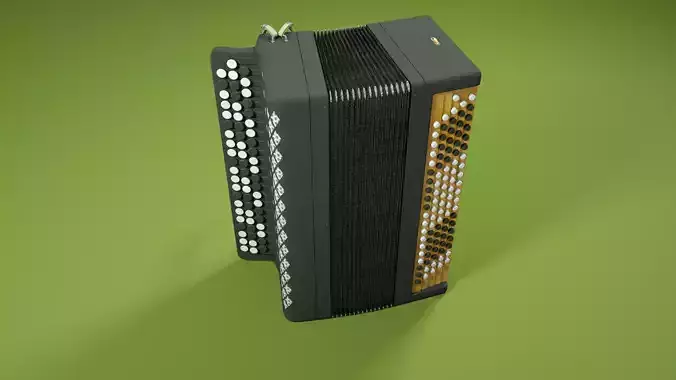 Accordian low poly accordion