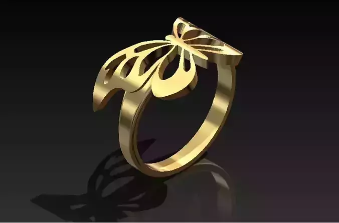 Butterfly Gold Ring