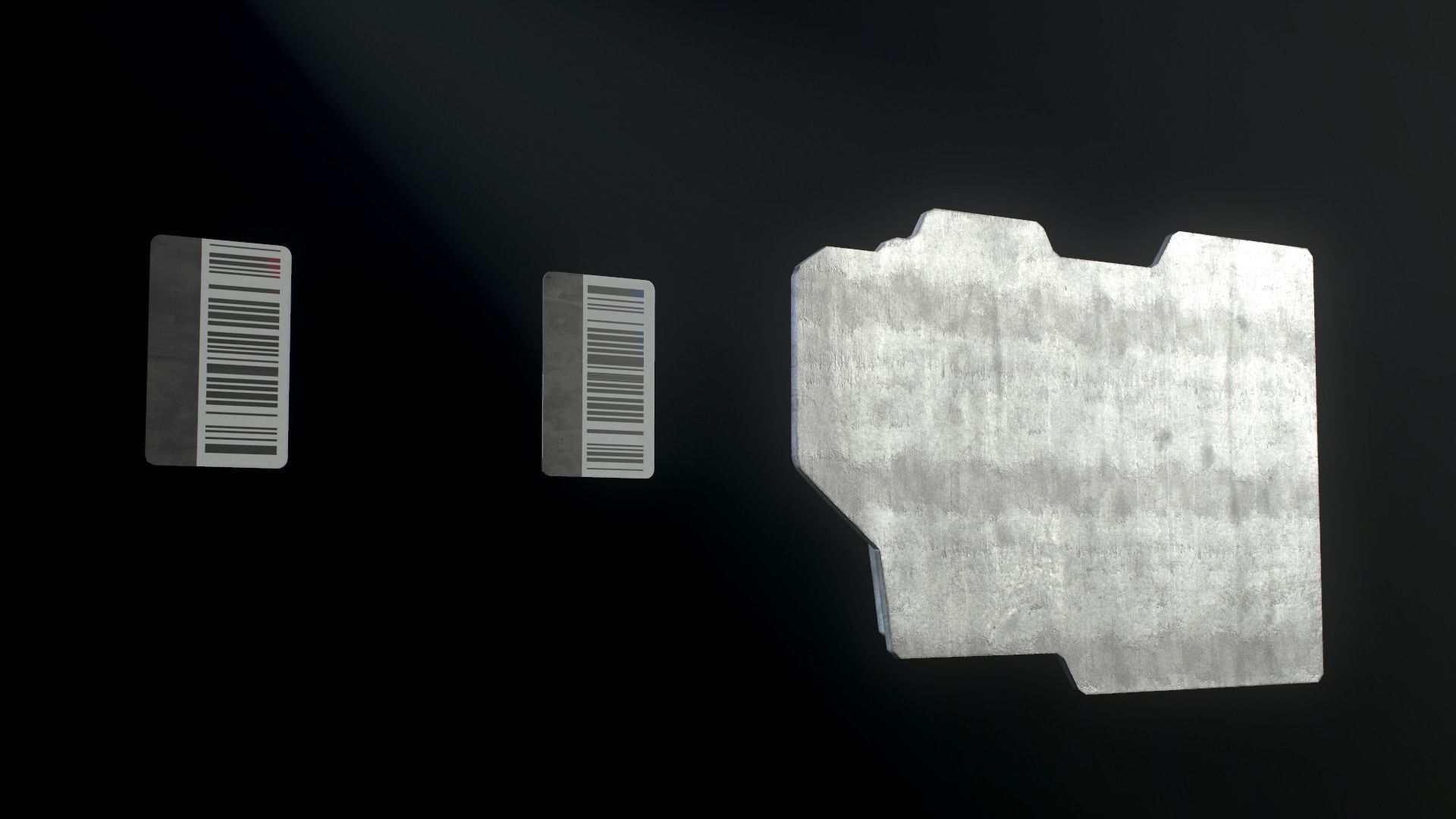 Sci-Fi Door electric lock keypad or Card reader Low-poly 3D model_10