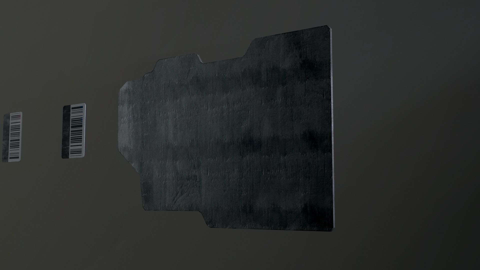 Sci-Fi Door electric lock keypad or Card reader Low-poly 3D model_41