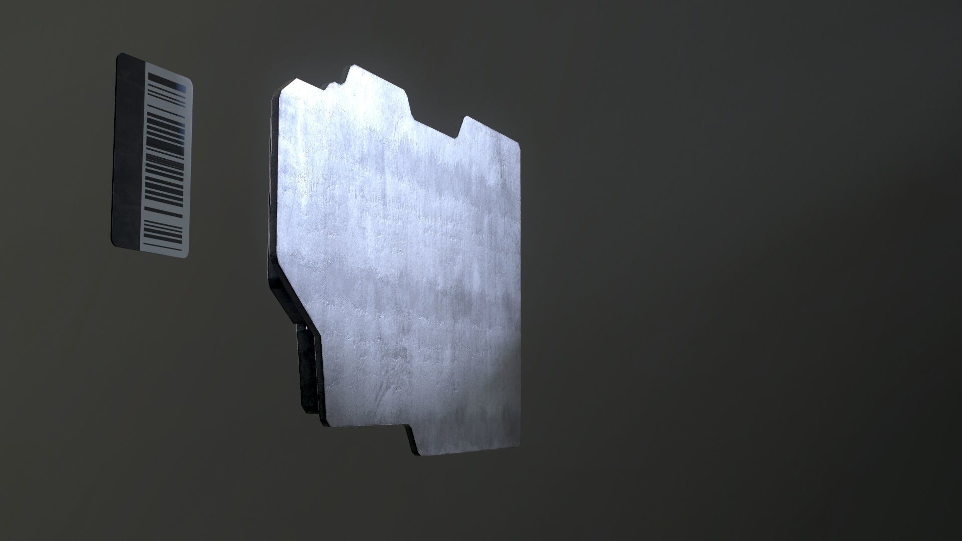 Sci-Fi Door electric lock keypad or Card reader Low-poly 3D model_49