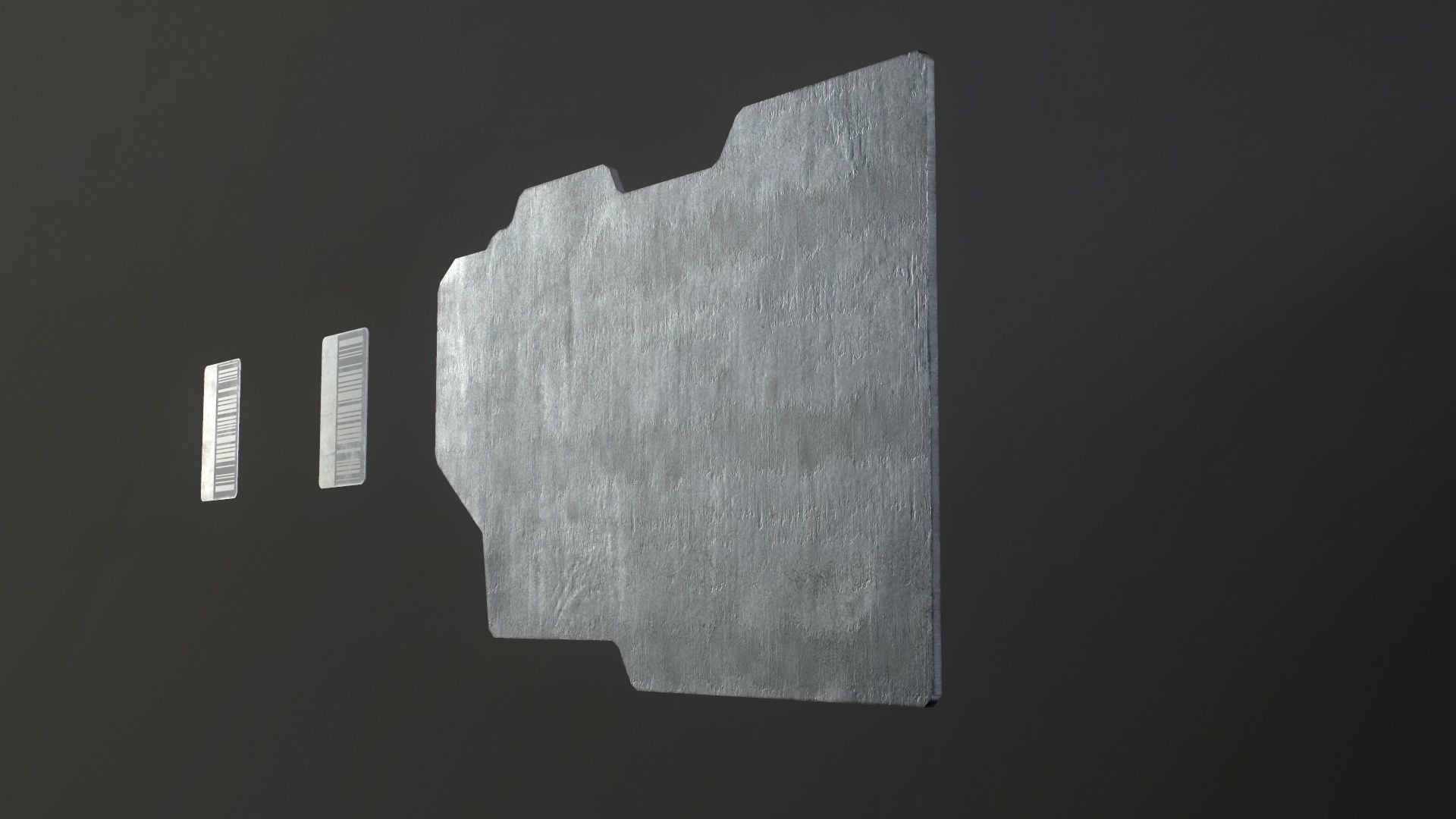 Sci-Fi Door electric lock keypad or Card reader Low-poly 3D model_37