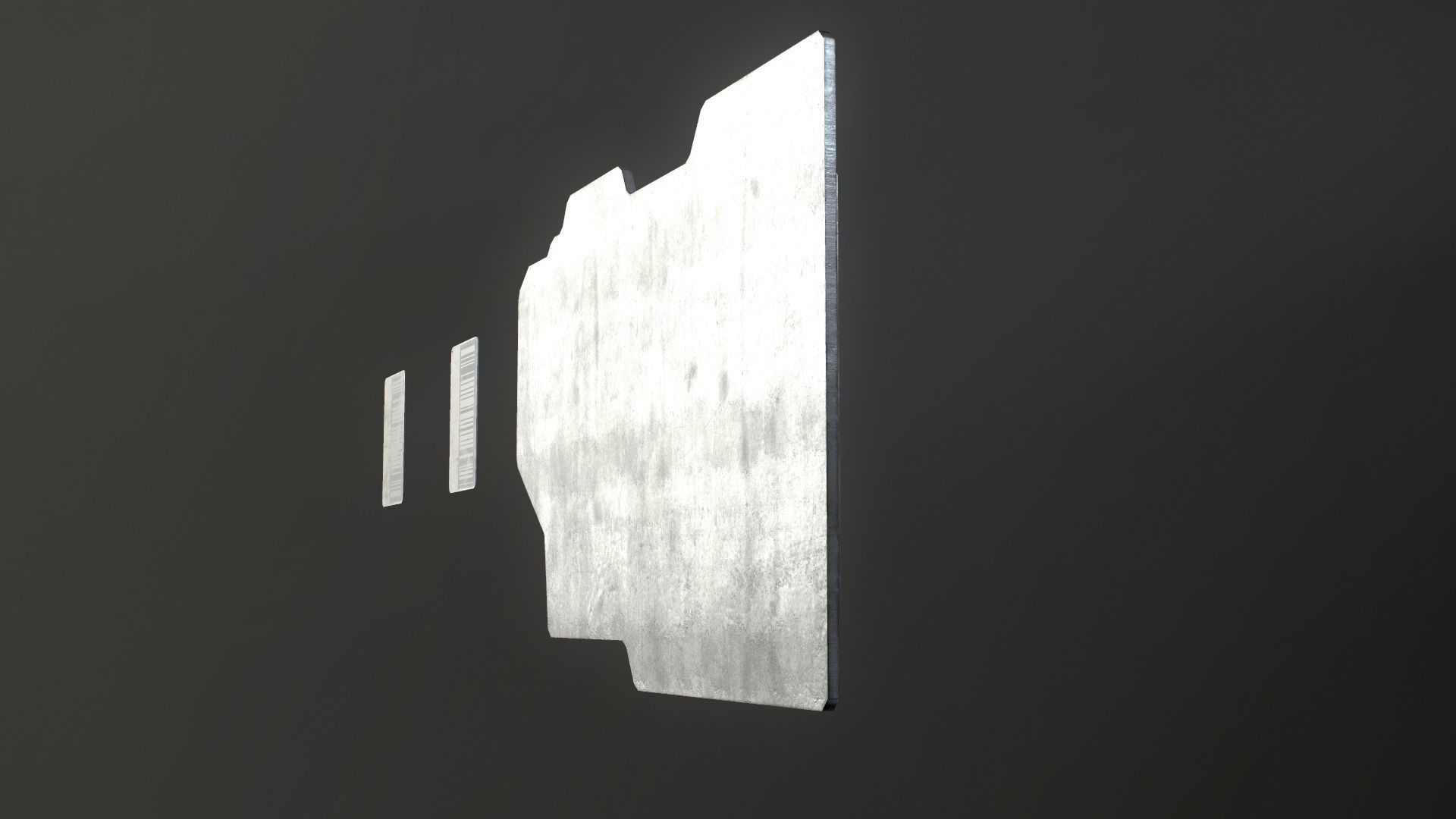 Sci-Fi Door electric lock keypad or Card reader Low-poly 3D model_47