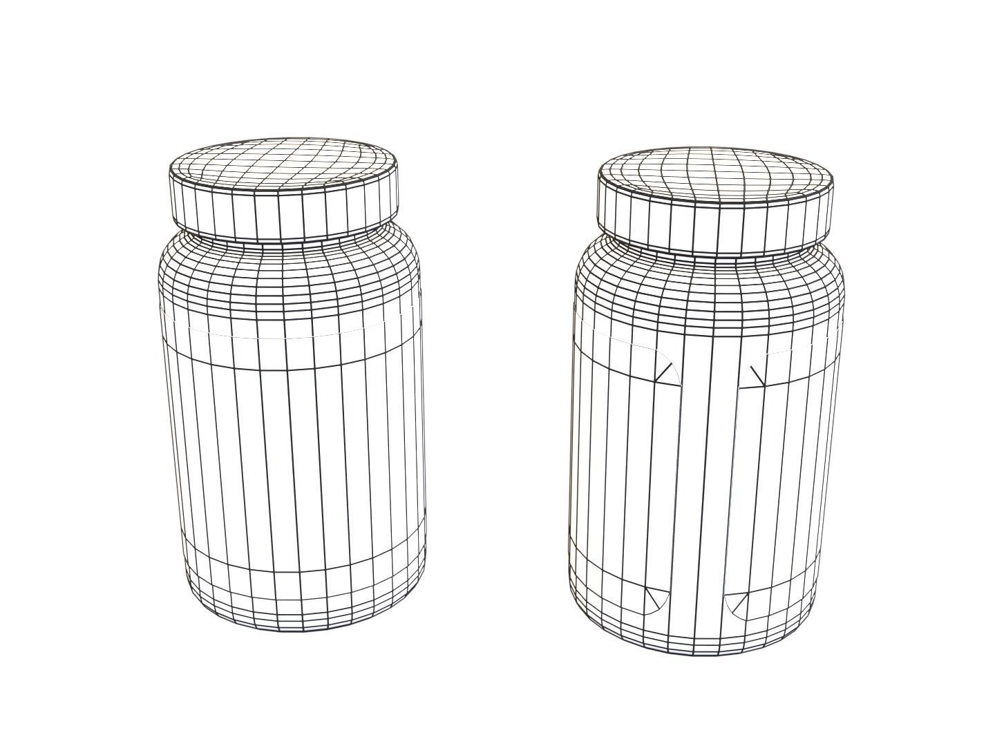 Vitamin Bottle Low-poly 3D model_3