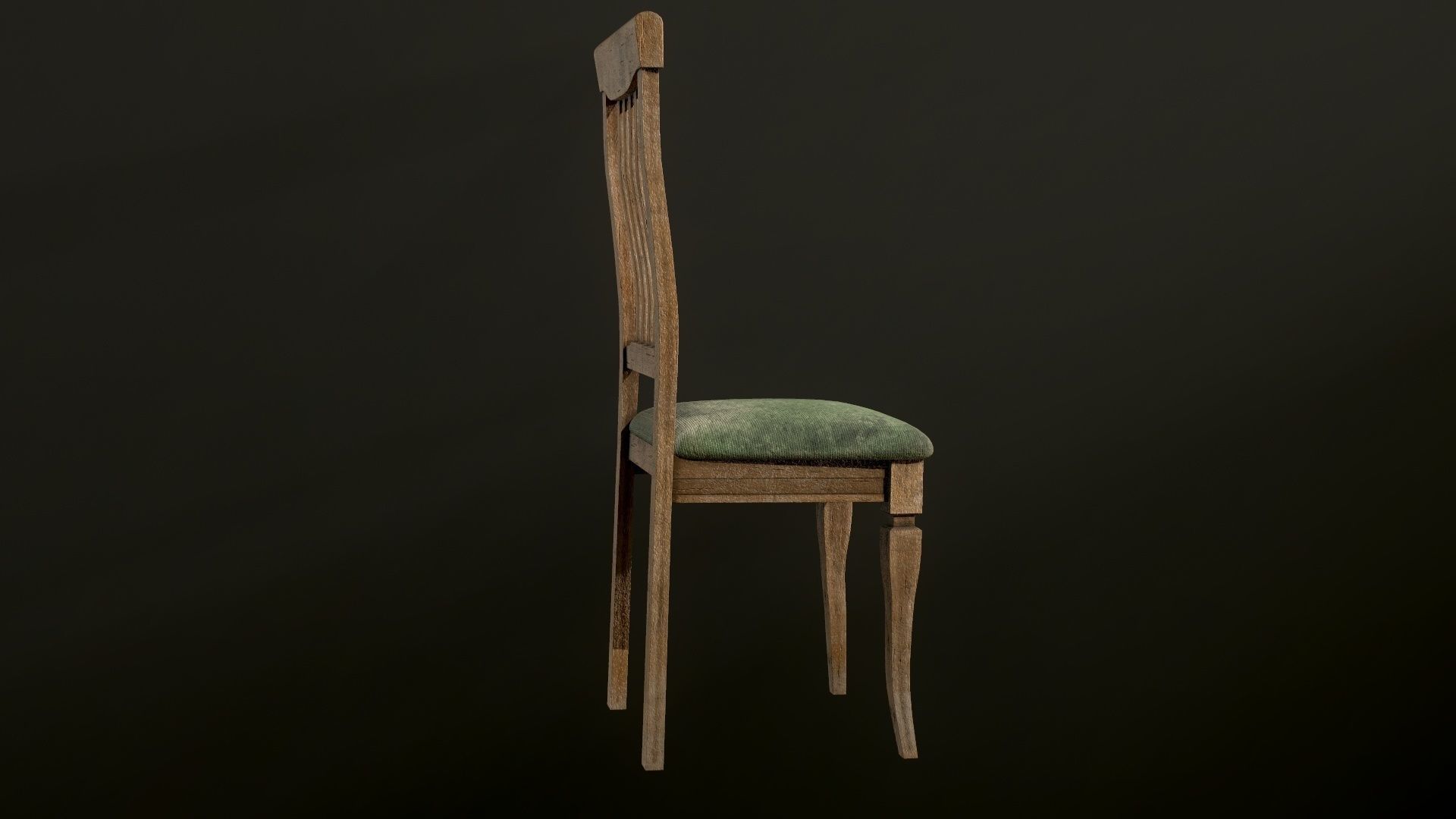 Old dirty Chair Low-poly 3D model_14