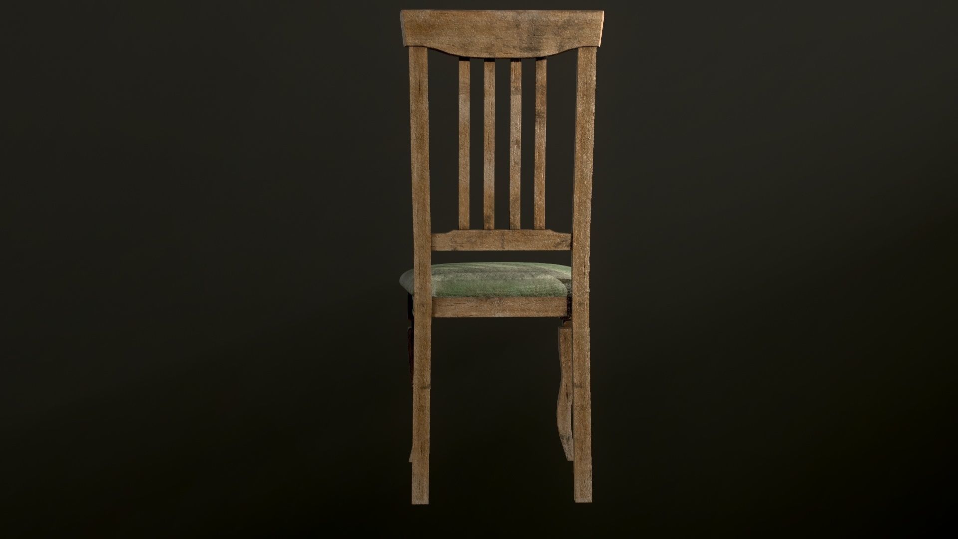 Old dirty Chair Low-poly 3D model_25