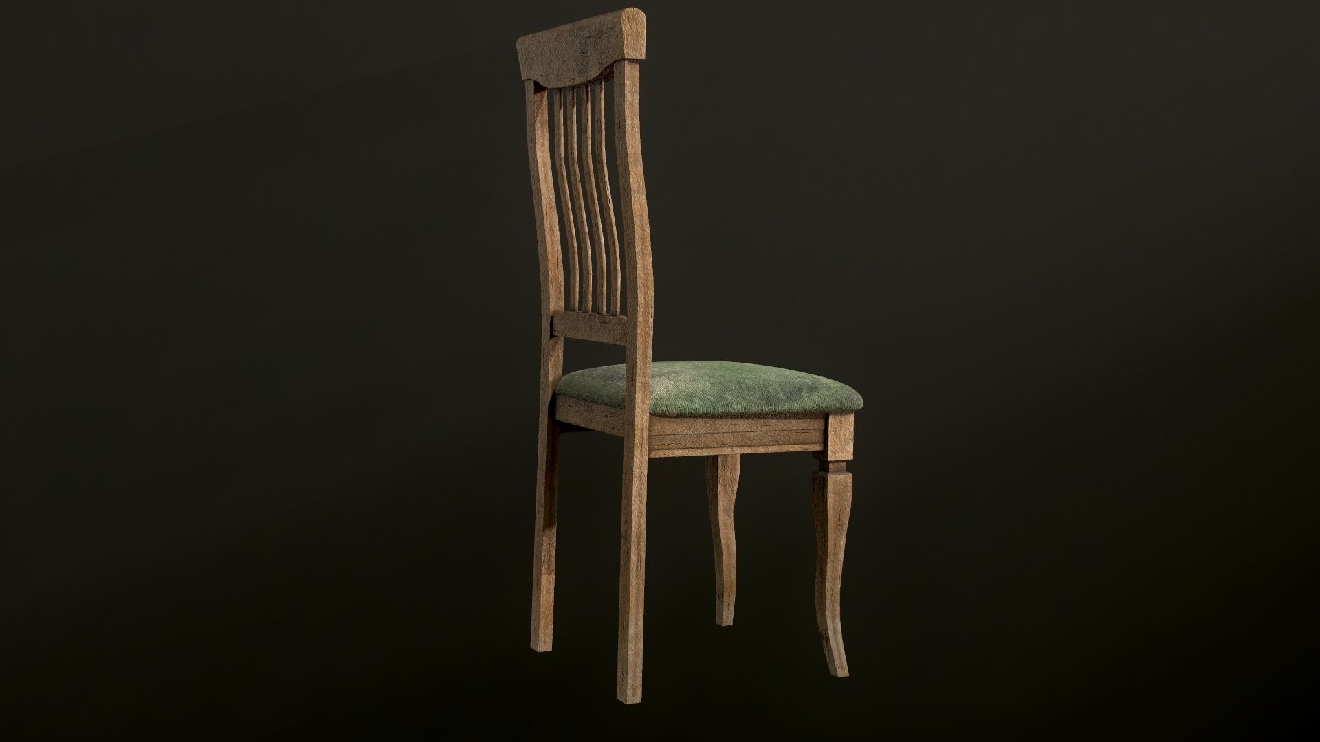 Old dirty Chair Low-poly 3D model_31