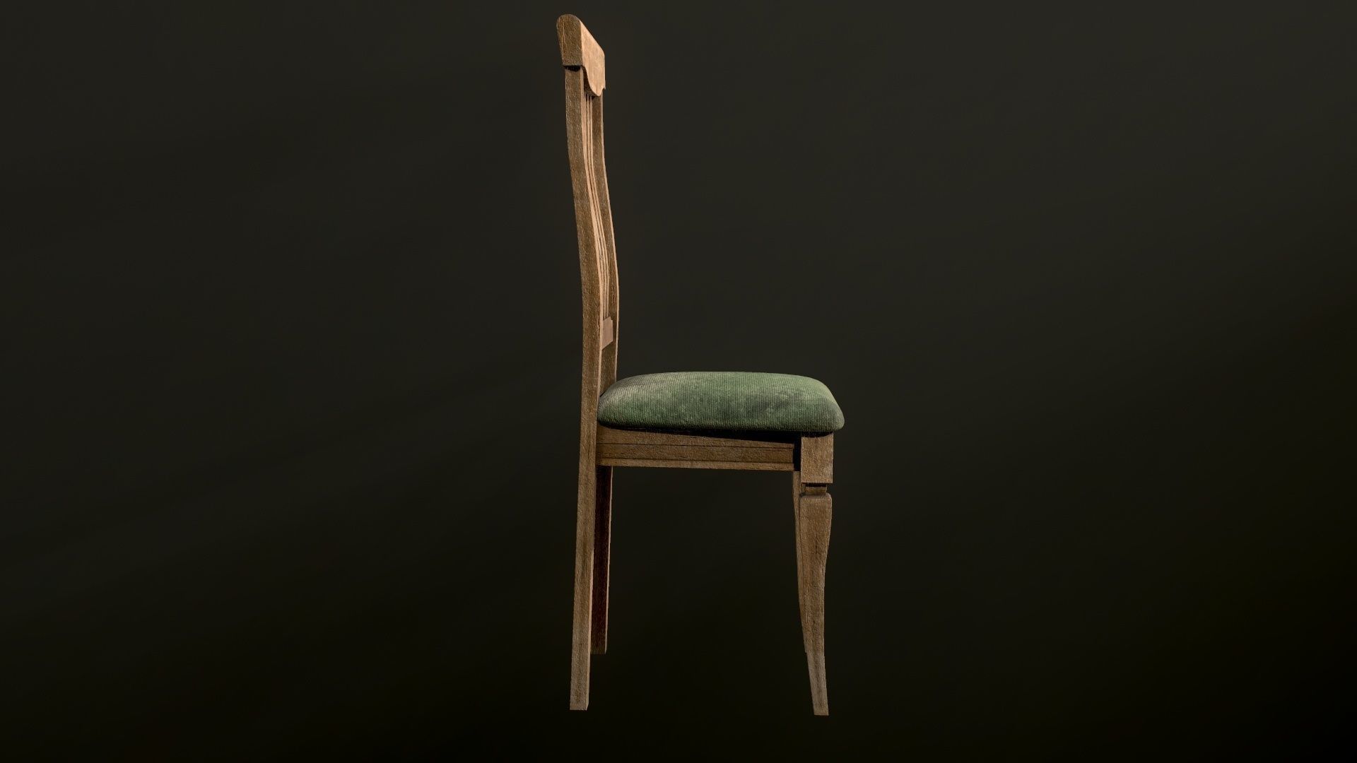 Old dirty Chair Low-poly 3D model_20