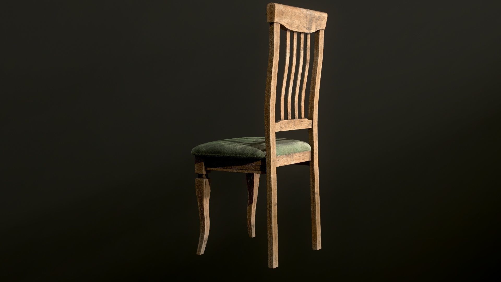 Old dirty Chair Low-poly 3D model_28