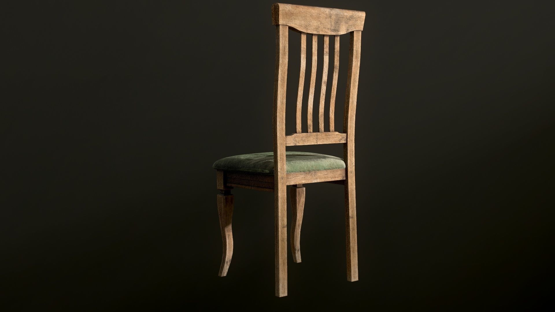 Old dirty Chair Low-poly 3D model_33