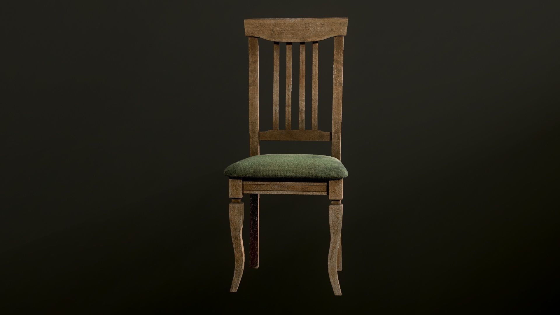 Old dirty Chair Low-poly 3D model_29