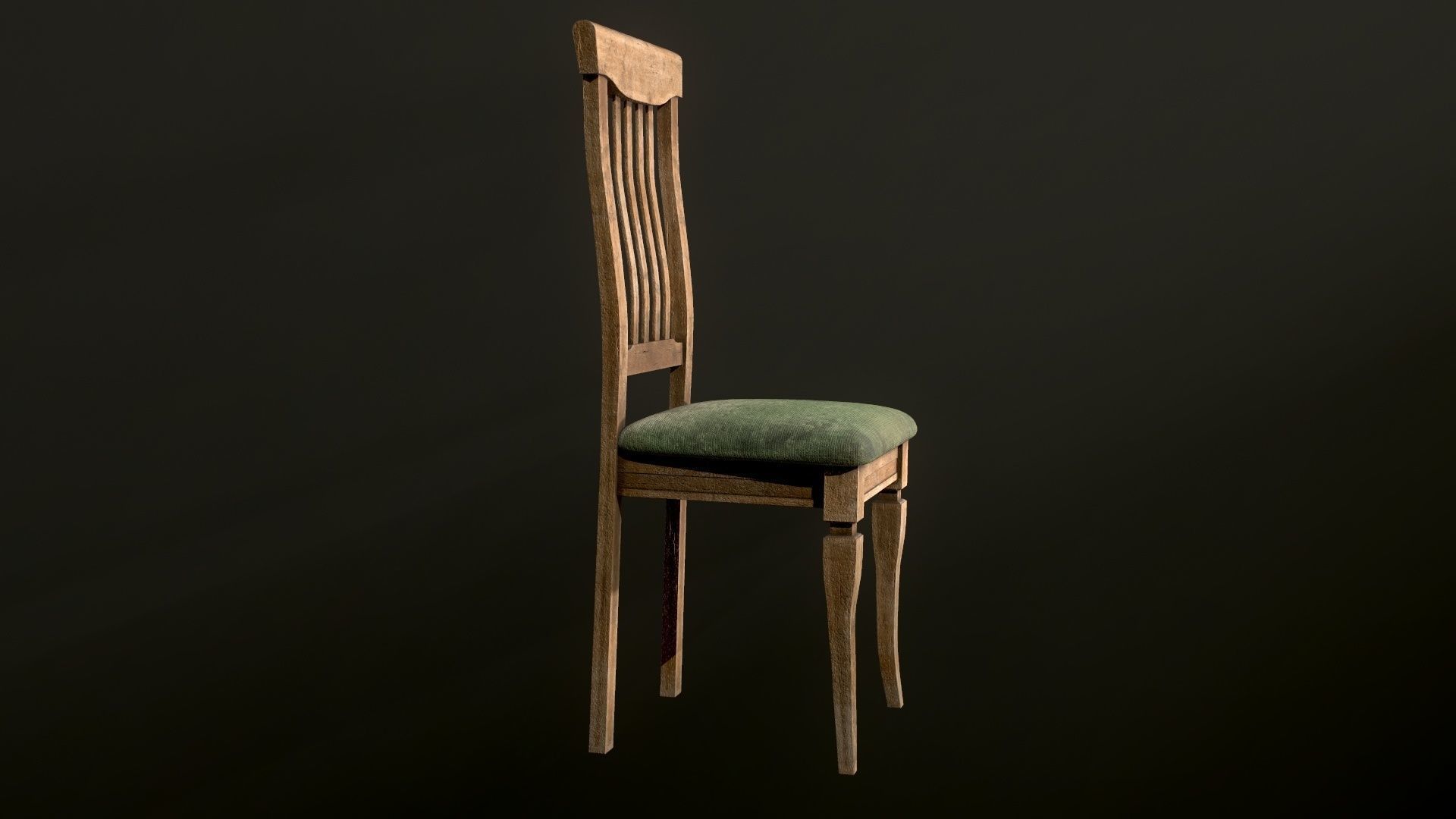 Old dirty Chair Low-poly 3D model_37