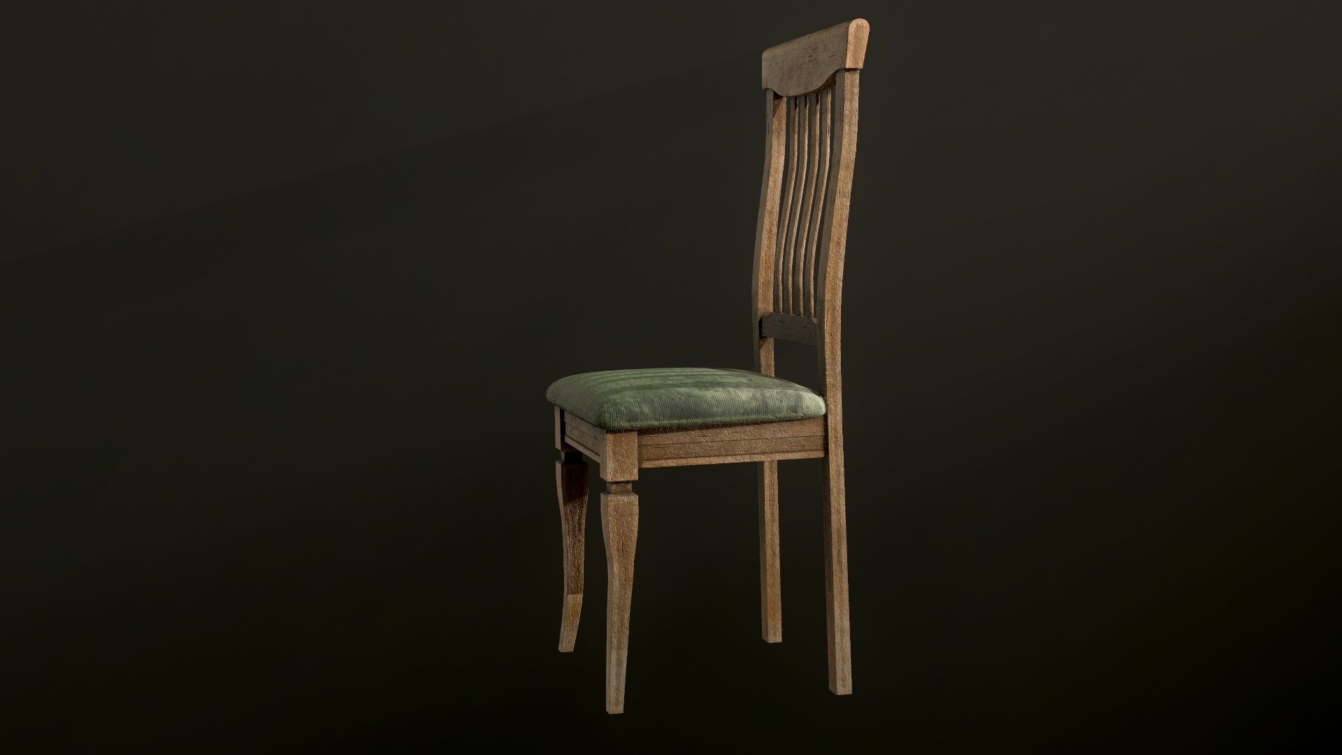 Old dirty Chair Low-poly 3D model_21