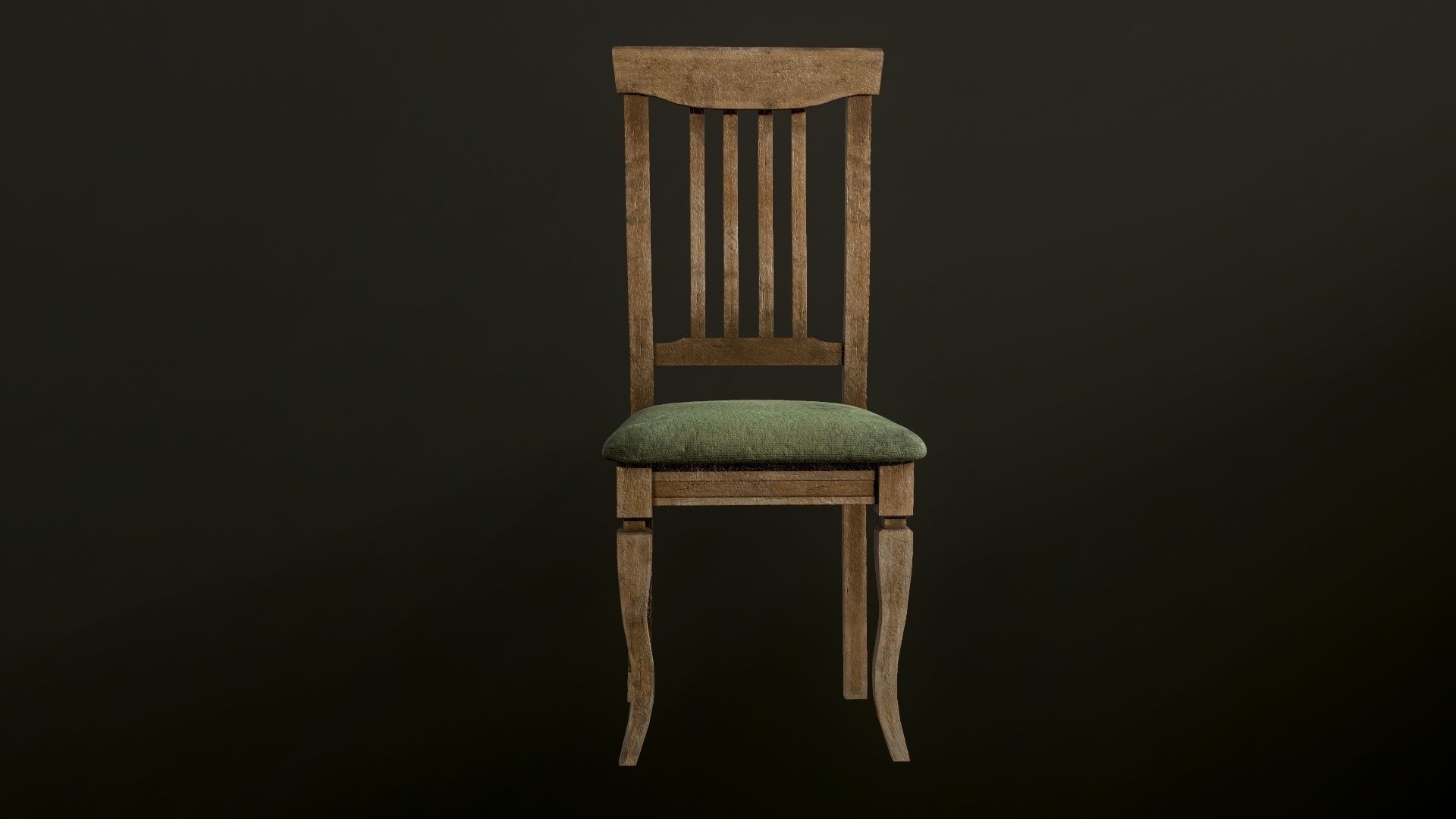 Old dirty Chair Low-poly 3D model_12