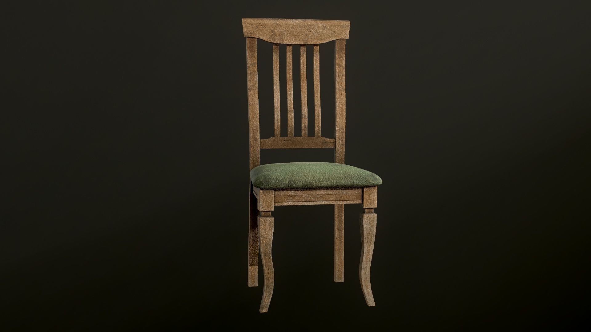 Old dirty Chair Low-poly 3D model_36