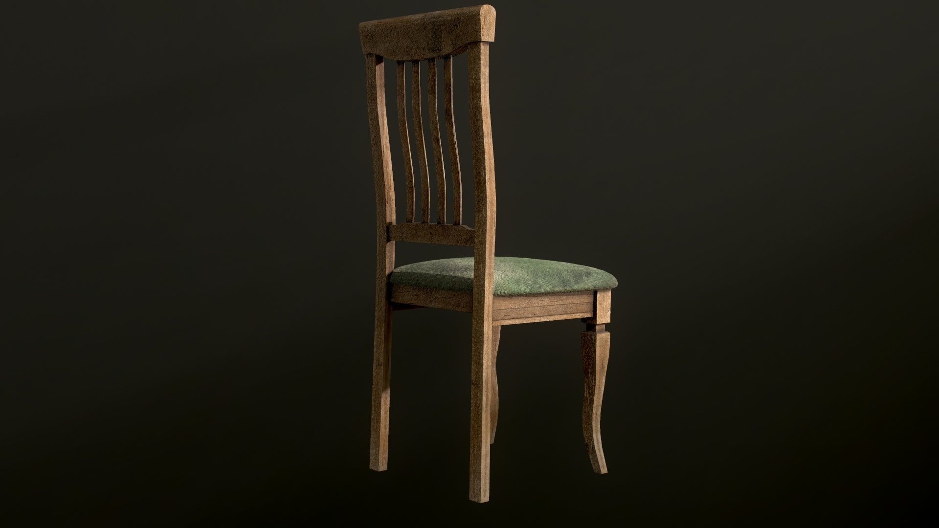 Old dirty Chair Low-poly 3D model_24