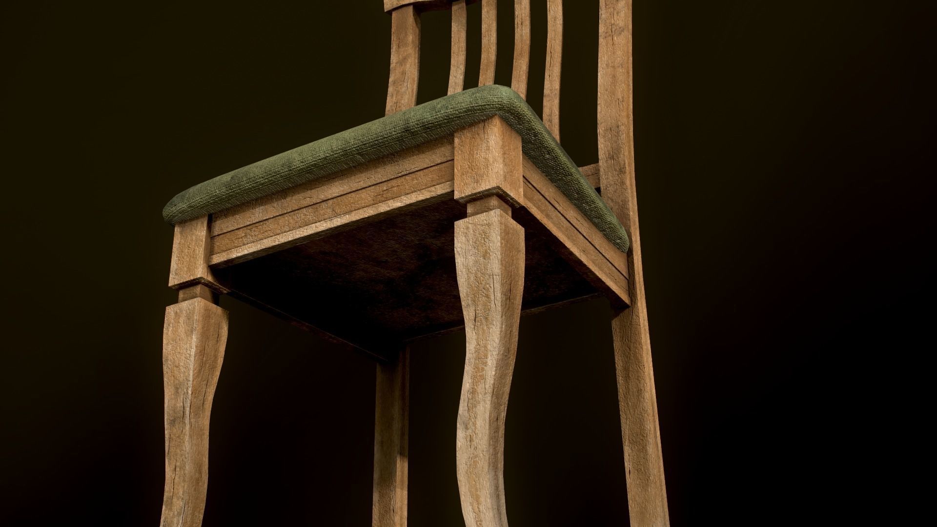 Old dirty Chair Low-poly 3D model_38