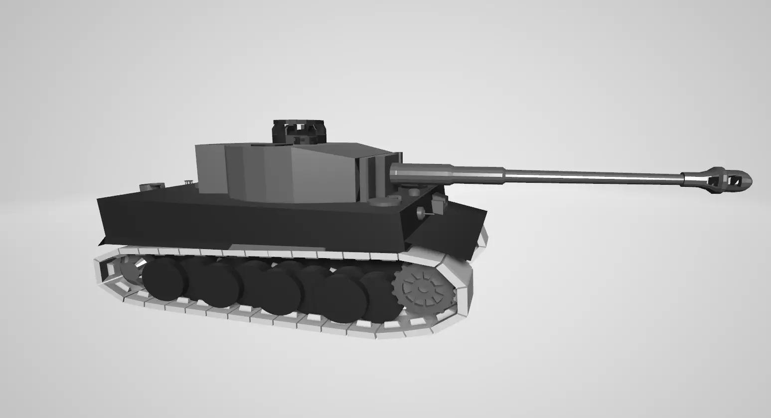 Tiger Tank Free low-poly 3D model