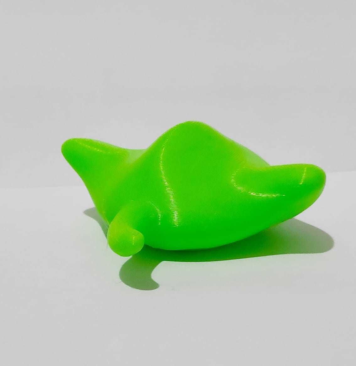Stingray squishy toy - lime 3D print model_6